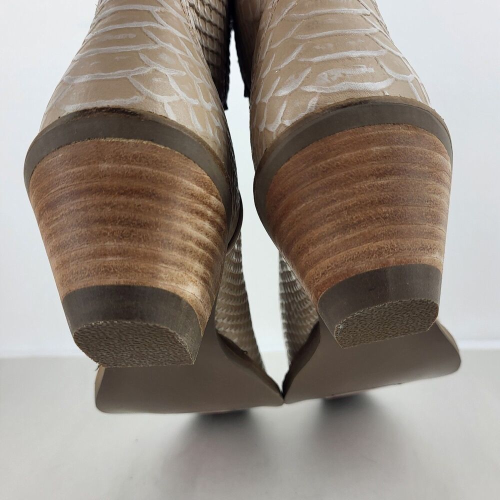 Dingo Sorta Sweet Snake Print Snip Toe Pull On Cowboy Boot 6 M - Picture 10 of 12